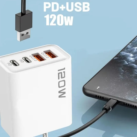 120W 4 Port USB Type C Charger - TopTrendingCart.com
